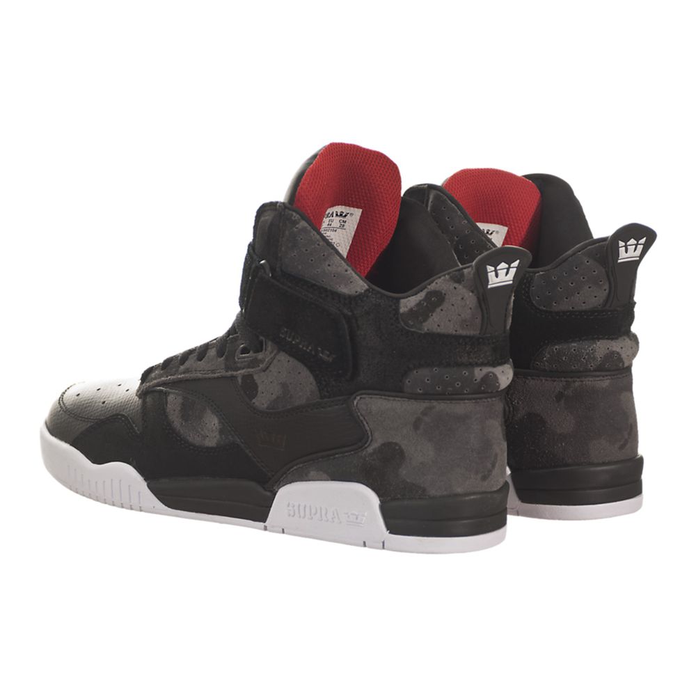 Baskets Montantes Supra Bleeker Noir Camouflage Black/Camo-White Homme | LJB-28201059